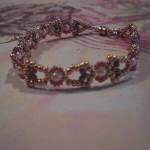 Art Deco Pearl/ Seed Bead Bracelet